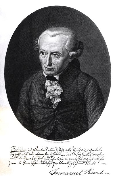 Portrait of Emmanuel Kant (1724-1804) by German School